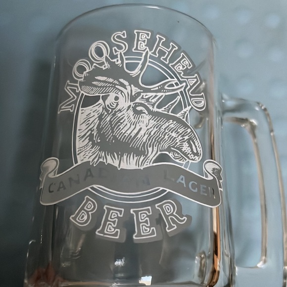 Moosehead Beer Canadian Lager Glass Beer Stein Mug 12 oz - Picture 4 of 11